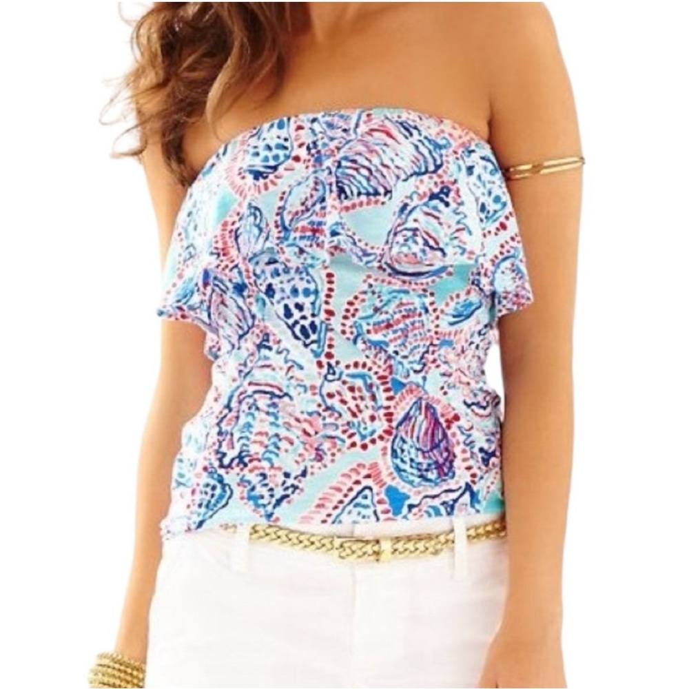 Lilly Pulitzer Wiley Ruffle Tube Top